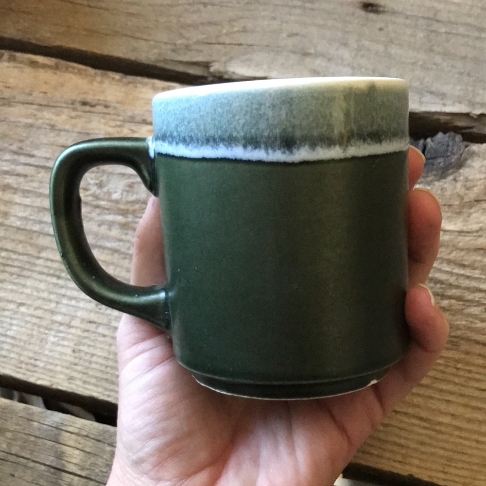 VTG 70s Set of 4 Mismatched Boho Earthy Dip Glaze Ceramic Mugs, Made in Japan - Picture 4 of 11